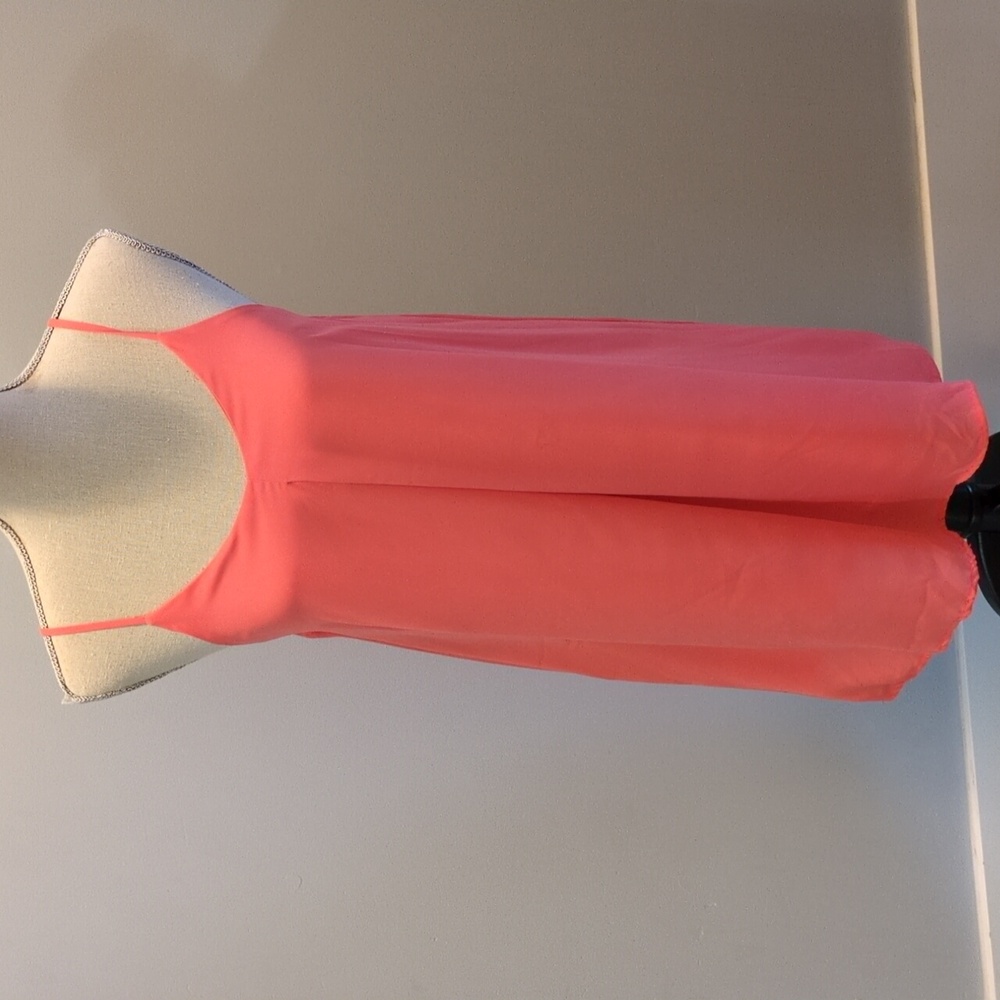 Tobi Coral Pink Spaghetti Strap Flowy Dress S